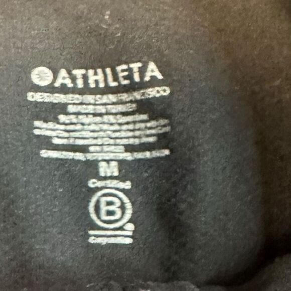 ATHLETA Women’s Black Speedlight Long Sleeve Half Zip Top Size Medium Style #486 - Picture 4 of 5